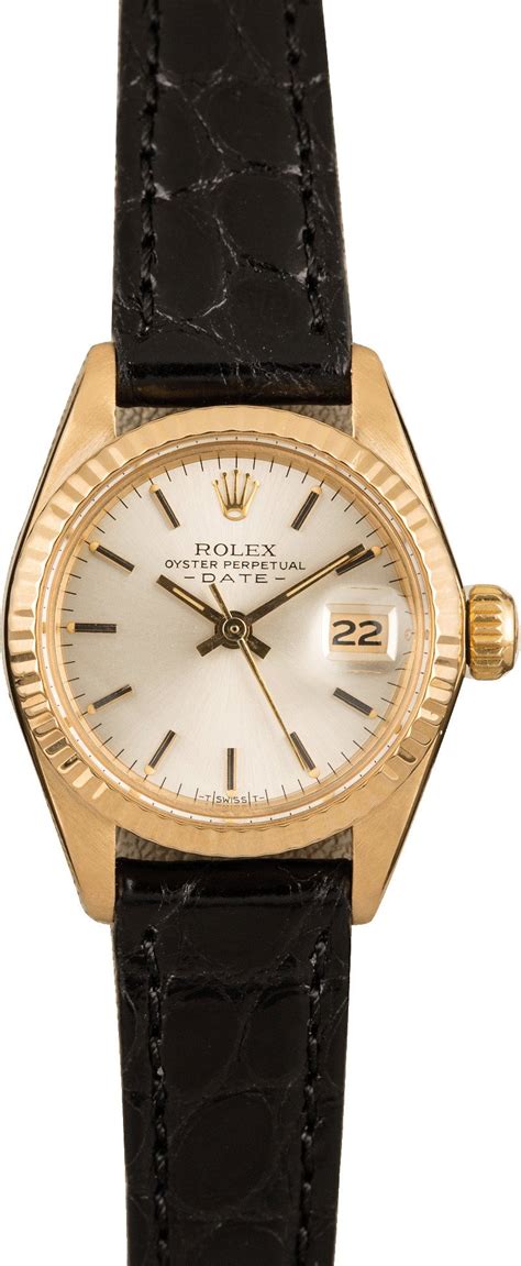 rolex ladies leather strap watches|rolex original leather strap.